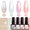 4Pcs/Set Gel Nail Polish Glitter Popular Colors In Autumn Black Semi Permanent Soak Off UV LED Nail Art Varnish Supplies 2