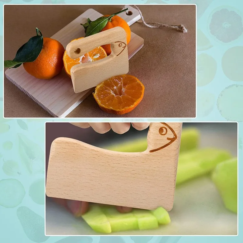 1/2PCS Wooden Kids Knife Set Wooden Kids Knife for Cooking Children's Safe  Children's Safe Kni Hot - AliExpress