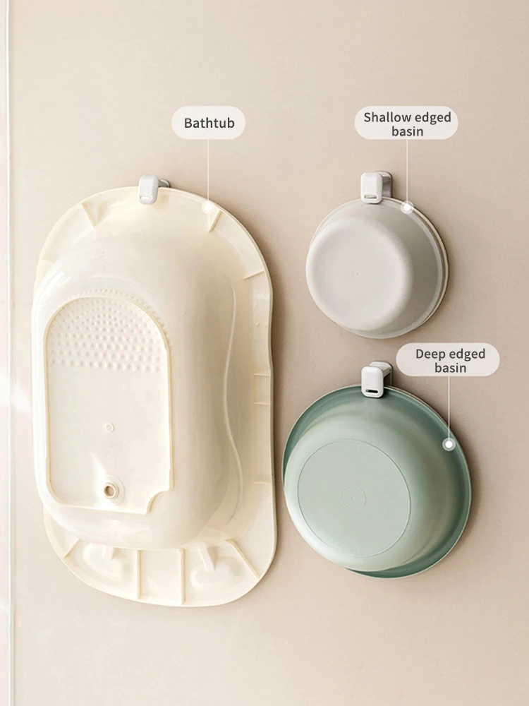 Adjustable No-Drill Wall-Mounted Basin Hook - Space-Saving Bathroom Storage Rack