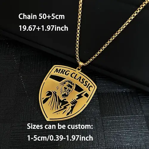 Men Custom Logo Pendant Necklace Hiphop Punk Stainless Steel Thick Chain Nameplate Personalized Jewelry Her Birthday Gift - Image 2