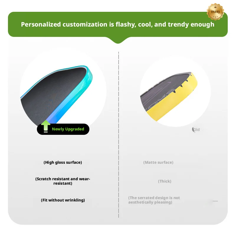 Dual-Color Gradient Pickleball Paddle Edge Protection Strip