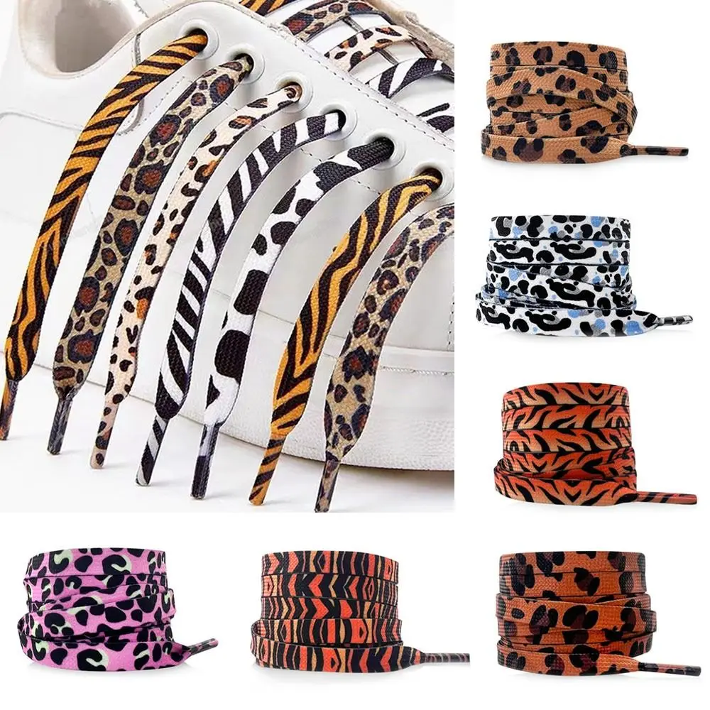1 Paar Tier muster Schnürsenkel flach für af1/aj Turnschuhe Schnürsenkel Tiger/Schlange/Leoparden muster Schnürsenkel Schuhe Schnüre 120cm – Detail 1