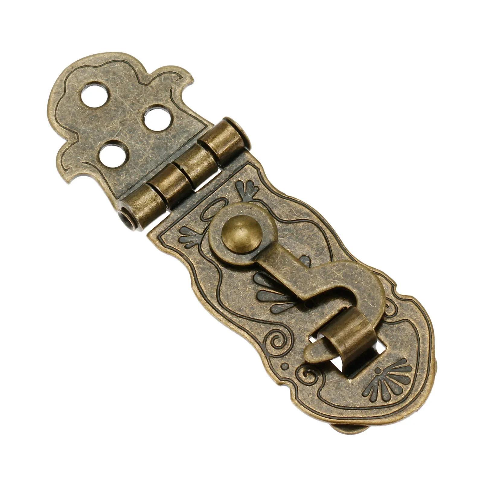 Zinc Alloy Wooden Box Toggle Lock Antique Bronze Box Buckles Latch Clasp Pattern Carved Flower Book Lock Hardware 1 Pc furniture hardware toggle latches decorative latches buckle clamp butterfly twist latch