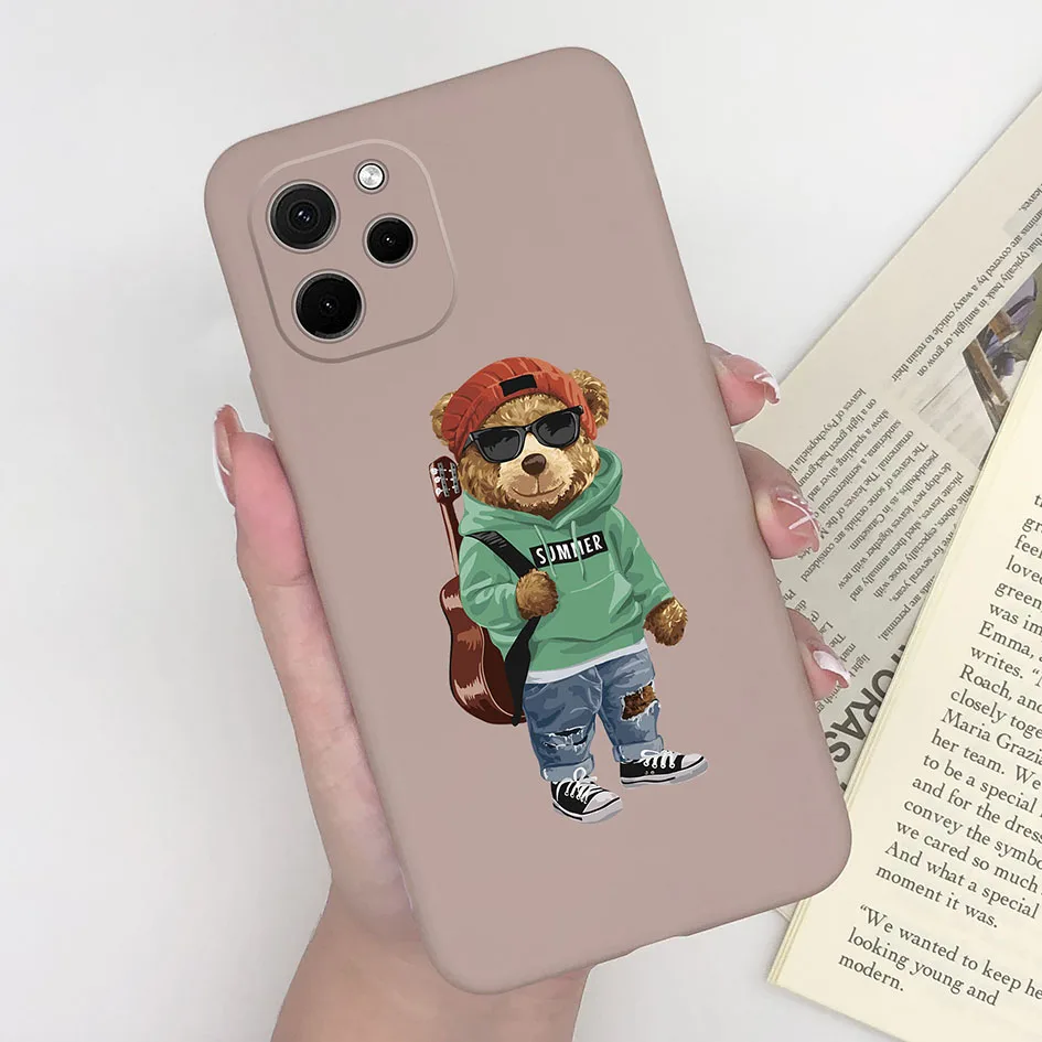 Cute Cartoon Dinosaur Bear Soft Silicone Case for Huawei Nova Y61 and Enjoy 50z