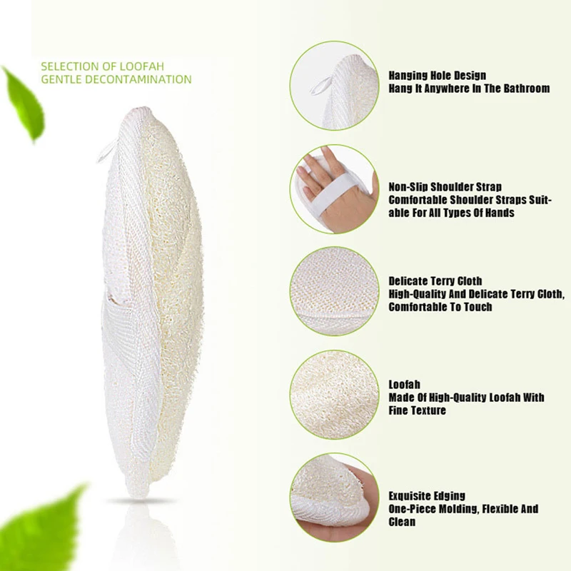 6er-Set Natürliche Luffa Schwämme – Sanftes Peeling Für Gesicht & Körper, Doppelseitig, 8x8 Cm