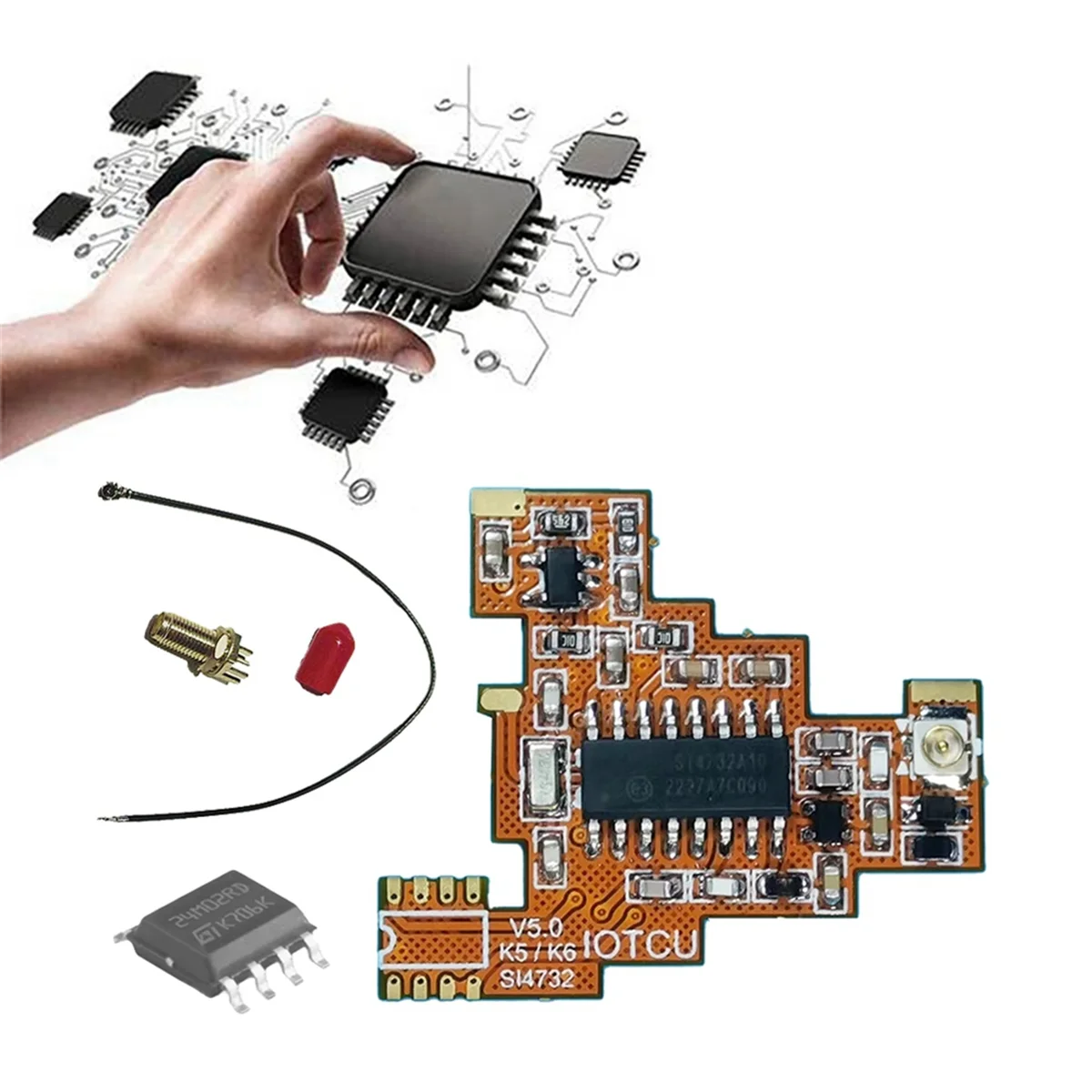 SI4732 V5.0 FPC Module 2M Chip UV K5 K6 HF Shortwave Full Band Reception/Single Sideband Reception 2PCS
