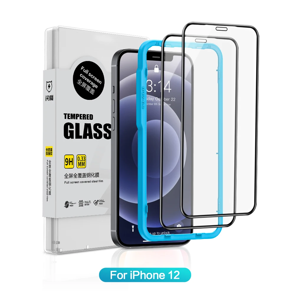 Premium Tempered Glass Screen Protector - 2 Pack, Full Coverage, HD Clarity
