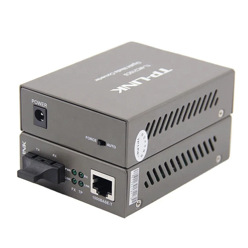 1쌍 TP-LINK TL-MC210CS 1000M SC 20km 단일 모드 광섬유 미디어 컨버터