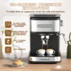 Empstorm Portable Manual Cappuccino Maker Electric 20bar Semi Automatic Espresso Capsule Coffee Machine for Retail and Wholesale 2