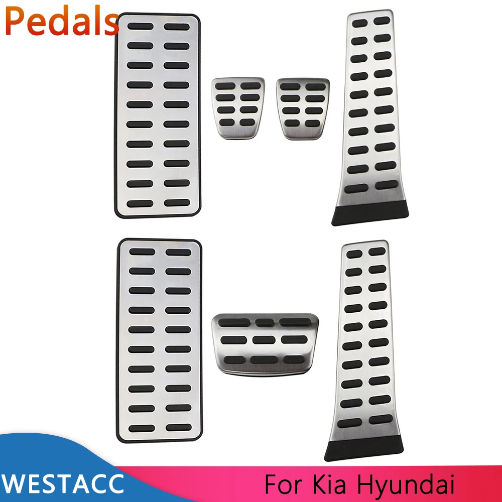 Car Accessories Car Pedals Pedal Cover Car Gas Brake Pedals Cover for Hyundai Sonata Santa Fe Tucson IX35 I40 Elantra for Kia Sorento Sportage Optima K3 K5 2010-2015