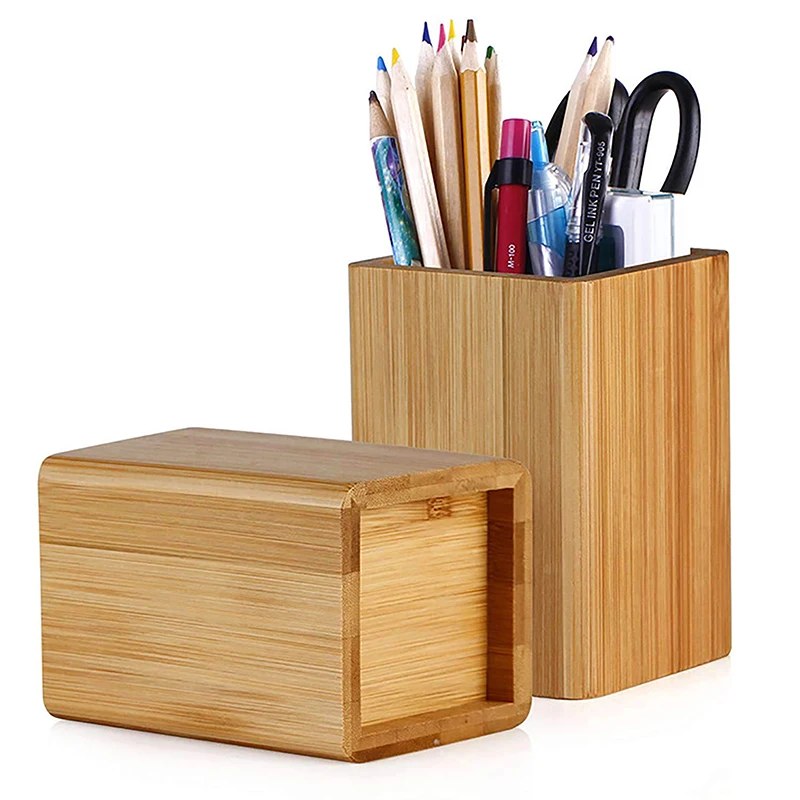 

Multifunctional Home Study Office Bamboo Pen Holders Desktop Organizer Desktop Storage Pencil Organizer Stationery