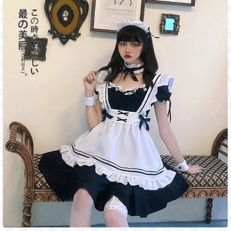 New Maid Cosplay Costume Cute Lolita Maid Costumes Girls Women Lovely Costume Animation Show Japan Outfit Dress Plus Size Lolita