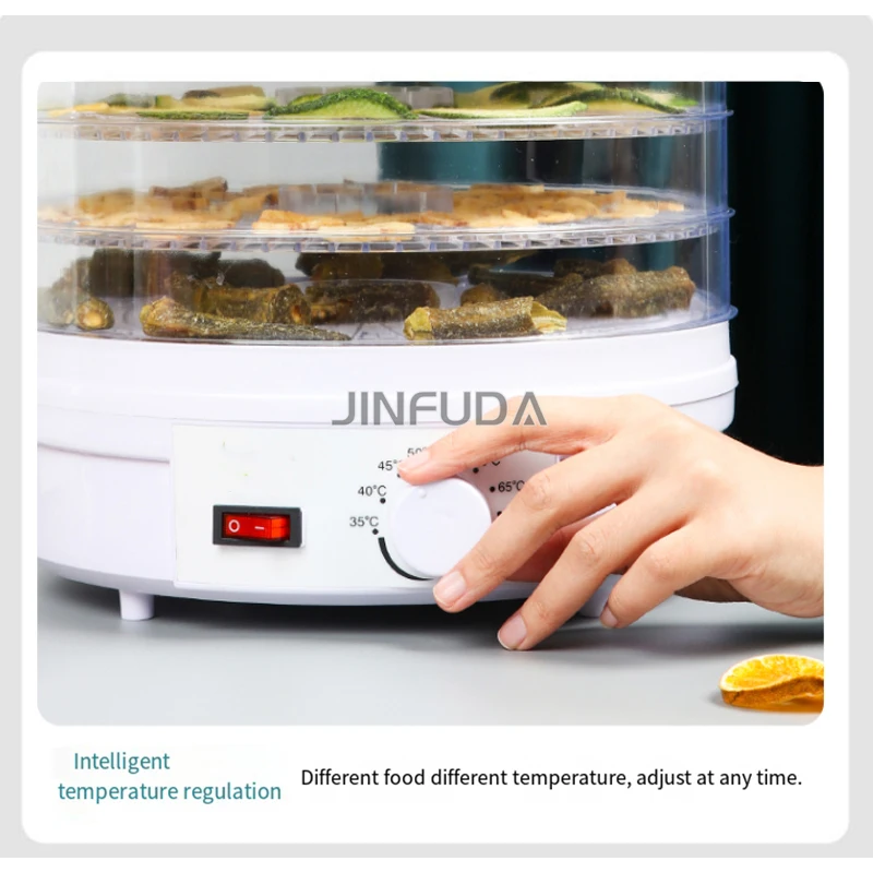 Home Fruit Dryer 5 Trays Home Fruit Dryer Adjustable Vegetable Food Dehydrator