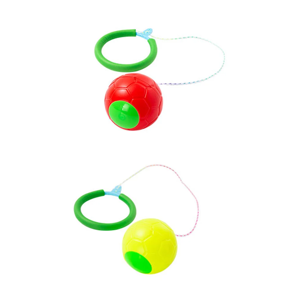 2 Pcs Sponge Ring Jumping Ball Outdoor Skipping Toys Bouncing Balls Ankle Rope Game skipping ball fun flashy ankle skip swing ball a lightweight entertainment toy for children fitness kick ball
