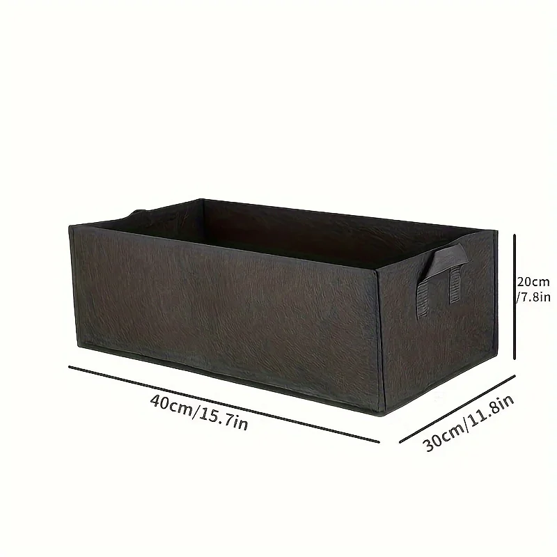 Square Fabric Raised Garden Bed,Nonwoven Grow Bag, Breathable Planting Container with Handles,Reinforced Flower Pot for Outdoor