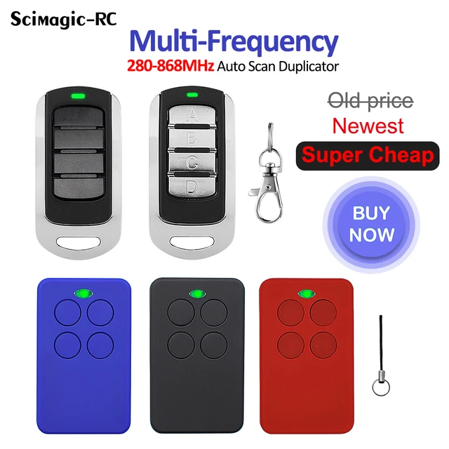 Multifrequency Remote Control telecommande portail universel 280-868MHZ  Auto Scan 4 in 1 For Rolling Code and Gate Duplicator - AliExpress