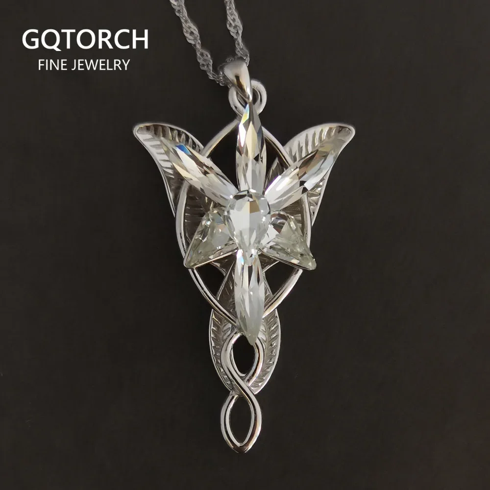 Collana In Vero Argento Sterling 925 Arwen Per Donna Fata Principessa Twilight Star 2 Taglie