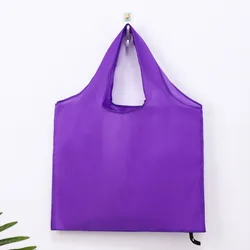 Eco - Friendly Foldable Travel Tote with Cartoon Cactus Design - M - 46x66cm (Purple)