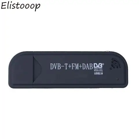 Elistoop 스마트 TV 비디오 장비 디지털 TV 동글, USB 2.0 TV 스틱, DVB-T + DAB + FM RTL2832U + FC0012 지지대 SDR