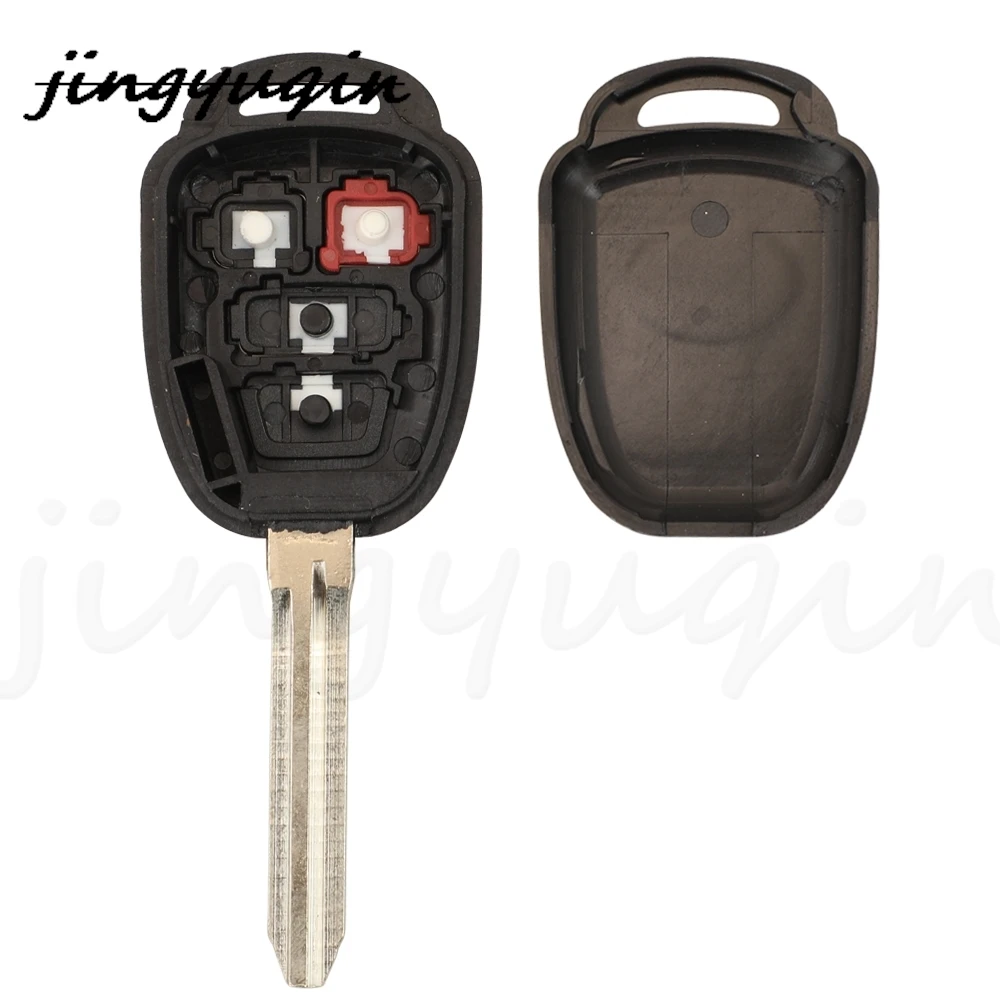 Jingyuqin Replacement Remote Car Key Shell Case with TOY43 Blade