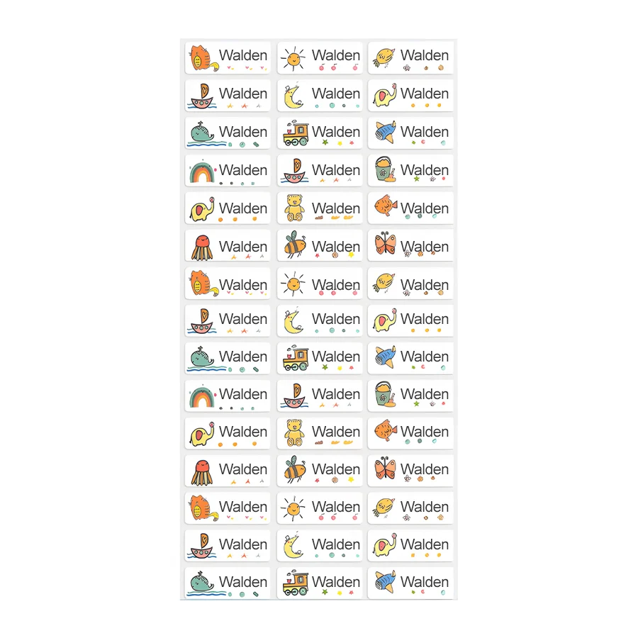  Okul İçin Kişiselleştirilmiş Su Geçirmez İsim Etiketleri - Çocuk Şişeleri, Kitaplar ve Çantalar için Özel Şeffaf Etiketler, Kendin Yap El İşi Etiketleri 