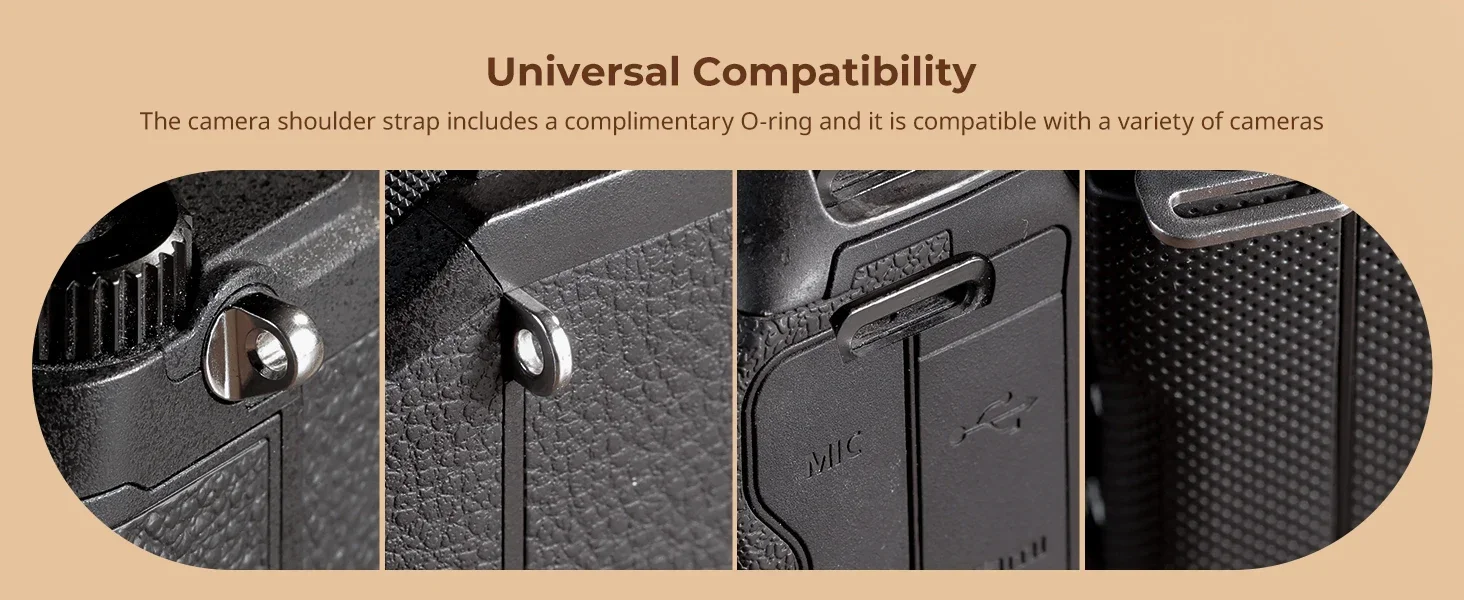 SmallRig Universal Leather Camera Leather Shoulder Strap Load 10kg 5208/5209 for