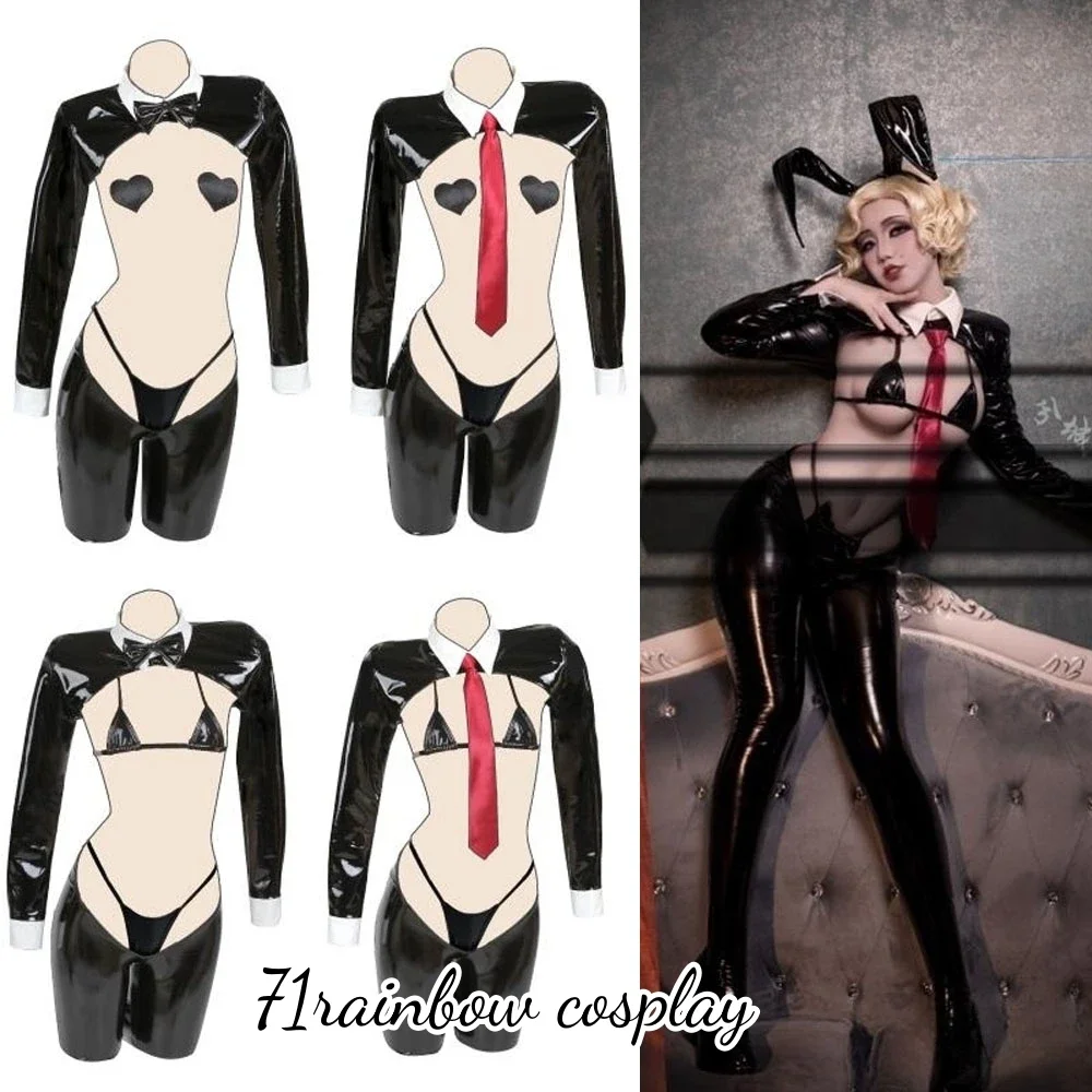 

Original Design Leather Reverse Rabbit Cosplay Costume PU Bunny Girl Uniforms Sets Lingeries Sexy Cosplay