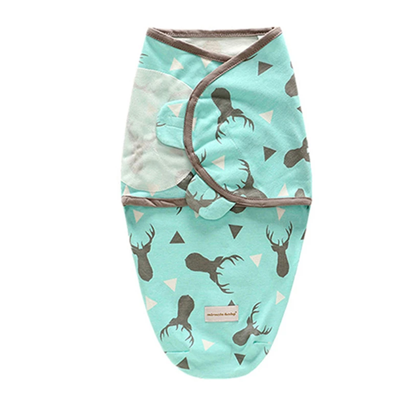 Newborn Envelope Swaddle Blanket Cocoon Wrap Cap Sleep Sack Receiving Bedding Cotton Infant Bedclothes