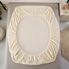 1Pc Faux Fur Velvet Fitted Sheet Soft Plush Bedcover Mattress Cover With All-around Elastic Rubber Band Bed Sheet Warm Bedsheets 6