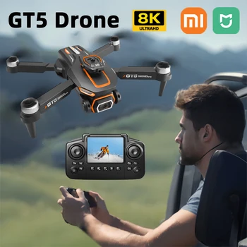 Xiaomi Mijia GT5 Mini Drone 4K Professionale 8K HD Fotocamera RC con schermo Brushless Flusso ottico Quadcopter Giocattolo per evitare ostacoli