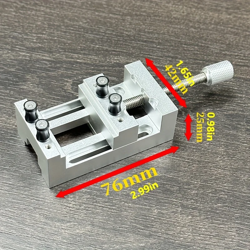 Mini Drill Press Vise with Soft Rubber Jaws – 0–47mm Precision Mini Bench Vice Clamp for Crafts, Modeling, Jewelry, Electronics & Repairs 4