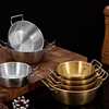 1pcs Stainless Steel Korean Style Pot Golden Sauce Dishes Appetizer Serving Dishes Sets Tray Spice Plates Kitchen Tableware 2