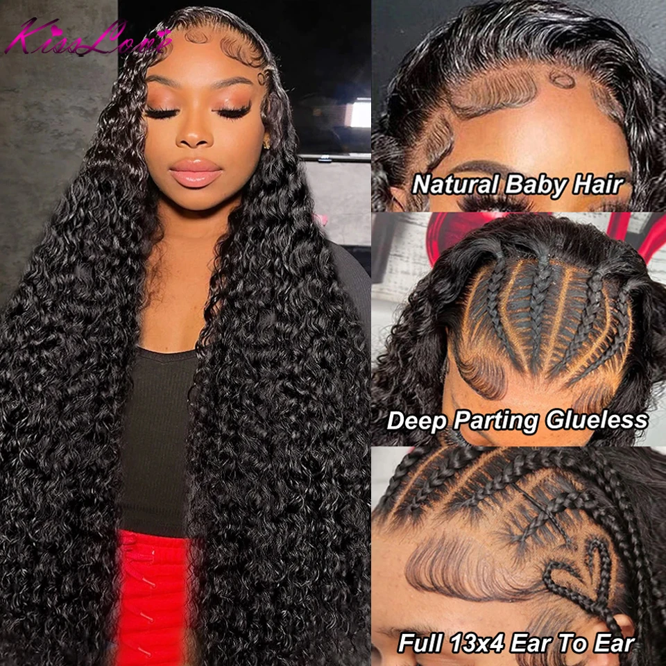 Deep Wave Wigs 13x6/13x4 HD Transparent Lace Front Human Hair Wigs 360 Lace Frontal Wig Human Hair Cury 5x5 HD Closure Human Hair Wig