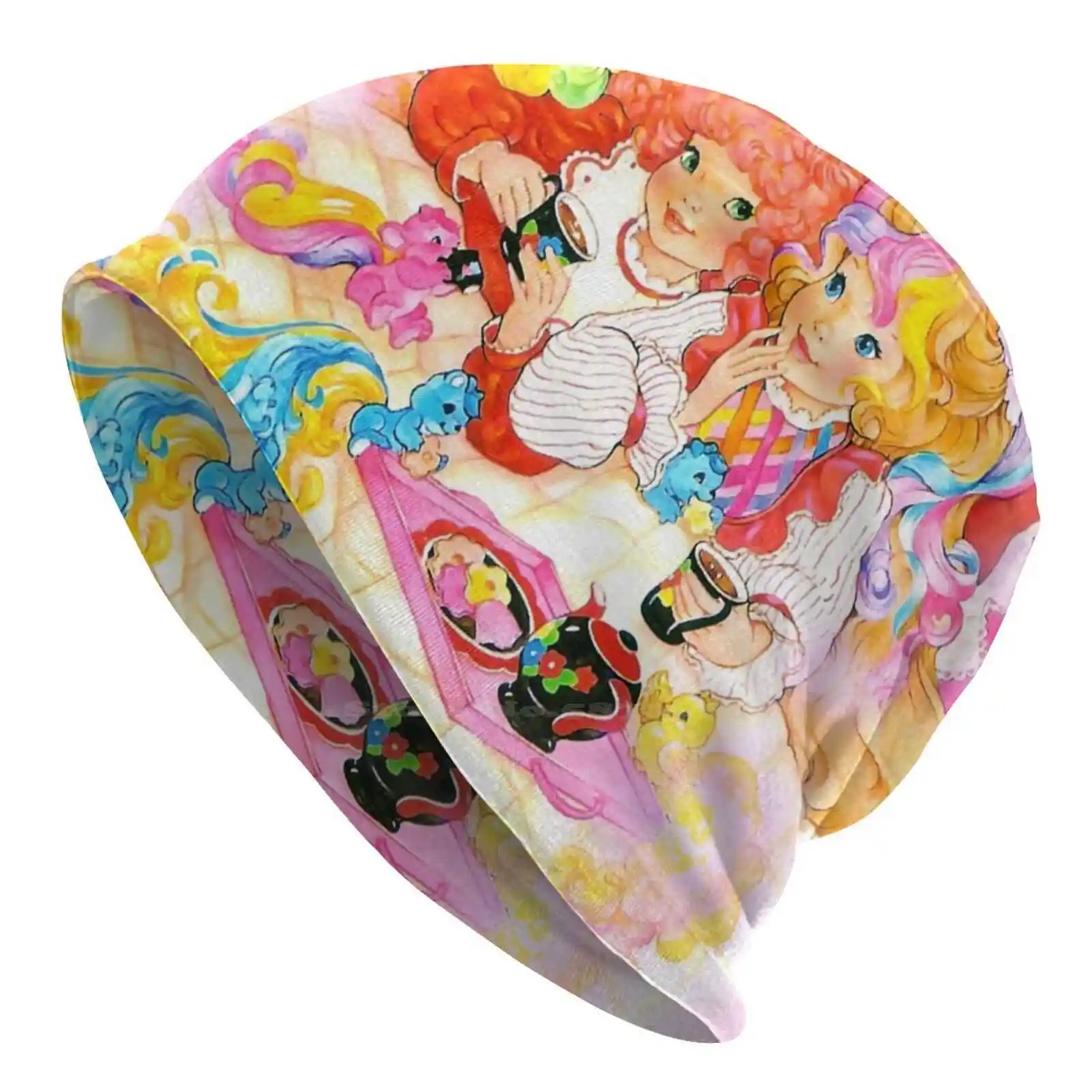 Lady Lovely Locks Best Friends Forever Knitted Hat Warm Beanie Outdoor Caps 1980S Retro 80S Dolls 80 Toys Vintage Toys Pastel