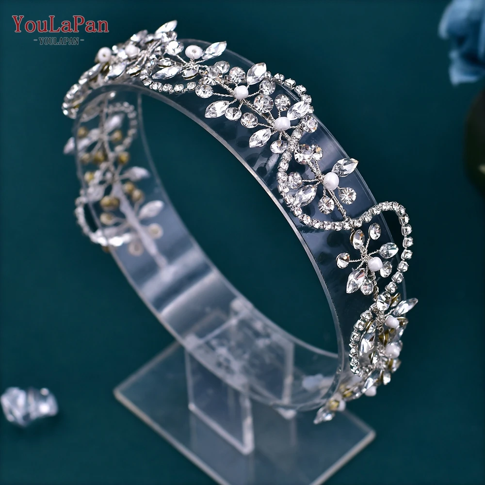 Bridal Headband Wedding Rhinestone Hair Accessories Women Headwear Dancing Party Headpiece Handmade Headdress HP266