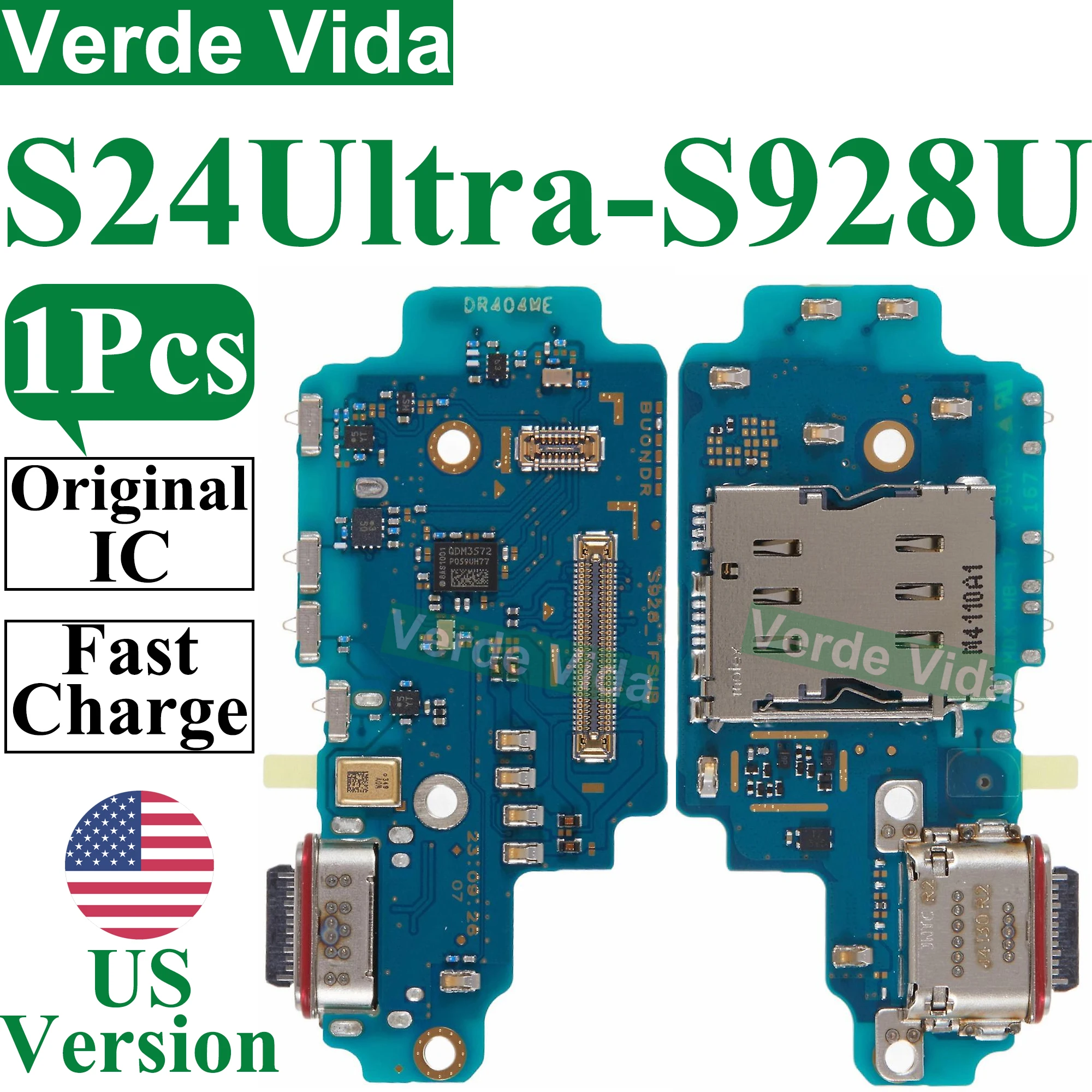 USB شحن ميناء مجلس النسخة الأمريكية حوض موصل الكابلات المرنة لسامسونج S928U S918U S908U S906U S23 S24 الترا S22 زائد S21 FE
