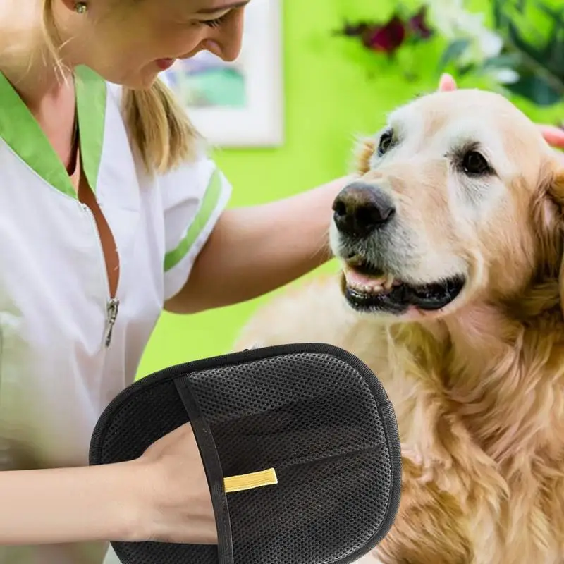 Double-Sided Pet Grooming Gloves Multifunctional Pet Hair Remover Glove Cat Grooming Hair Comb for Bath Clean Massage For Animal pet grooming gloves pet hair remover gloves