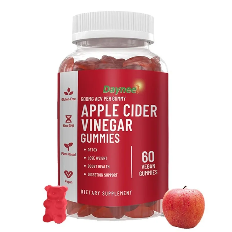 1 bottle Natural apple cider vinegar vitamin gummies for immunity, digestion and health, energy and dietary supplements