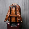 NZPJ Leather Men's Backpack Natural Cowhide Schoolbag Fashion Computer Bag Casual Men's Bag Suitable For 16 Inch Laptop 5