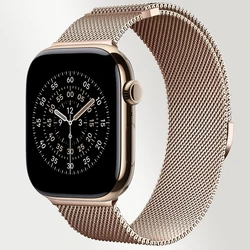 Sleek Milanese Magnetic Metal Bracelet - S10 - 11 42mm 40 41mm (Retro gold)