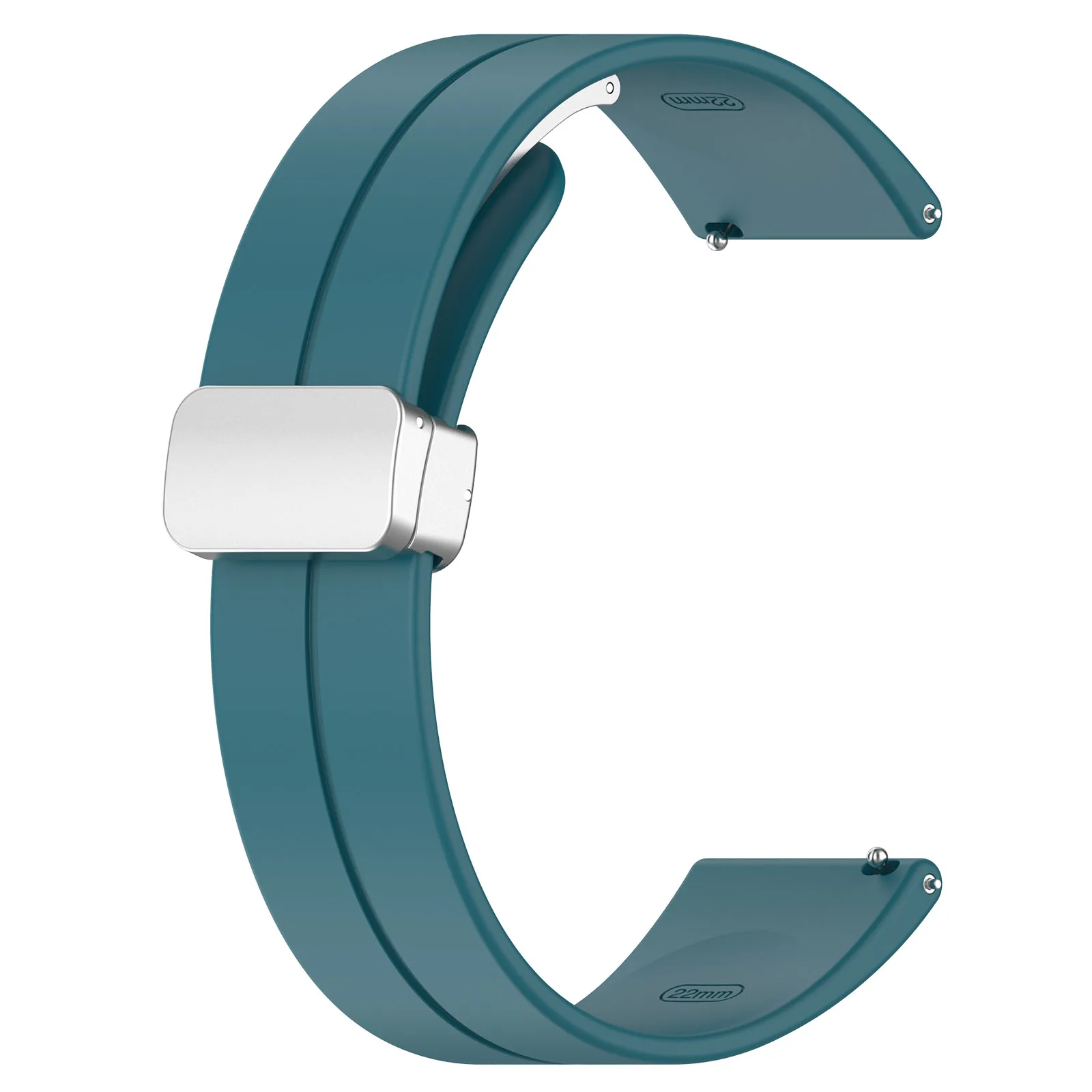 Silicone Magnetic Buckle Folding Strap Band, 20/22mm, Multiple Sizes