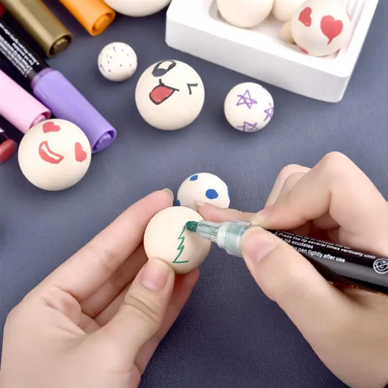 Description Picture 6 of item2-100pcs 10-50mm Natural Wooden Ball Without Hole Round Wooden Solid Wood Handmade DIY For Jewelry Making Carving Paitning Craft