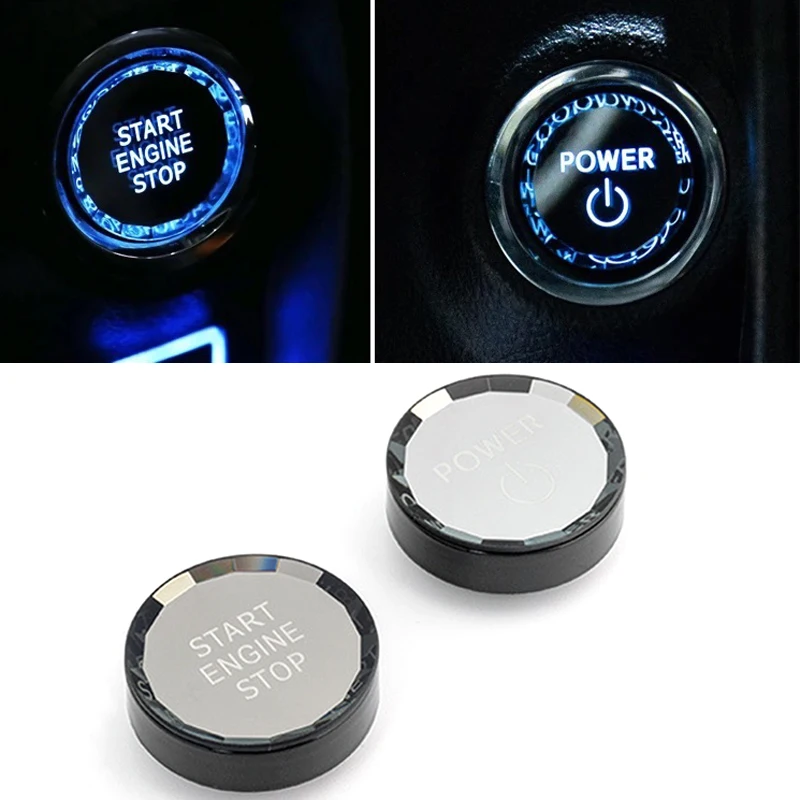 

For Toyota Camry Avalon Rav4 Highlander Car Crystal Engine Start Stop Switch Button ABS Cover Ignition Button Auto Accessories