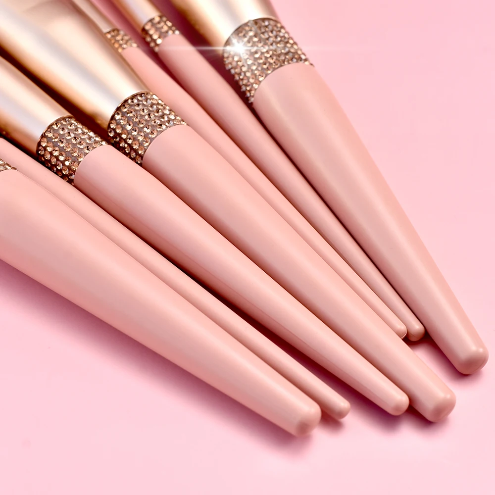 10pcs Professional Diamond Makeup Brushes Set Foundation Eyeshadow Powder Blush Eyebrow Eyelash Brush Face Cosmetic Beauty Tools 5