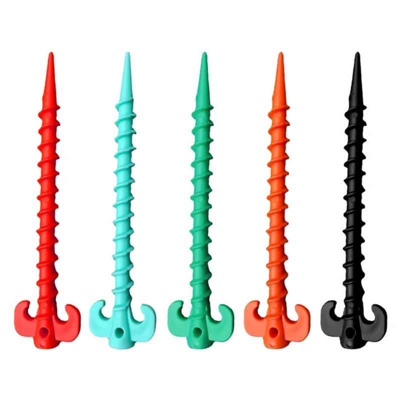 

10Pcs Heavy Duty Tent Nails, Tent Stakes Pegs Plastic Pegs Tent Hard Ground Pegs