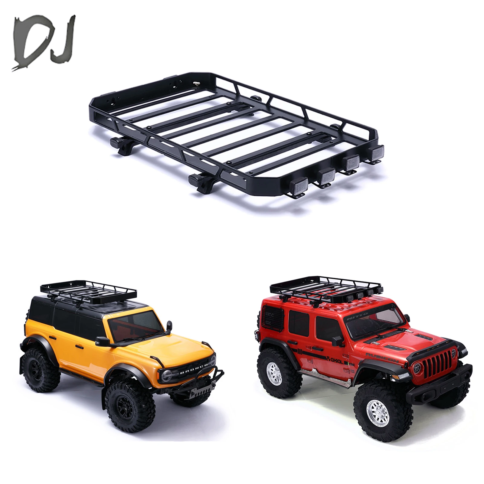 Rc Crawler Car Roof Rack Tray Injora Roof Rack Luggage Metal Roof