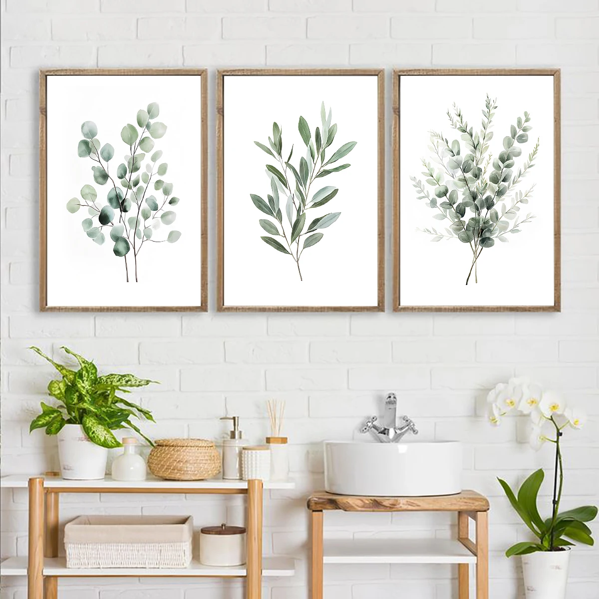 Sage Green Leaves Prints 2