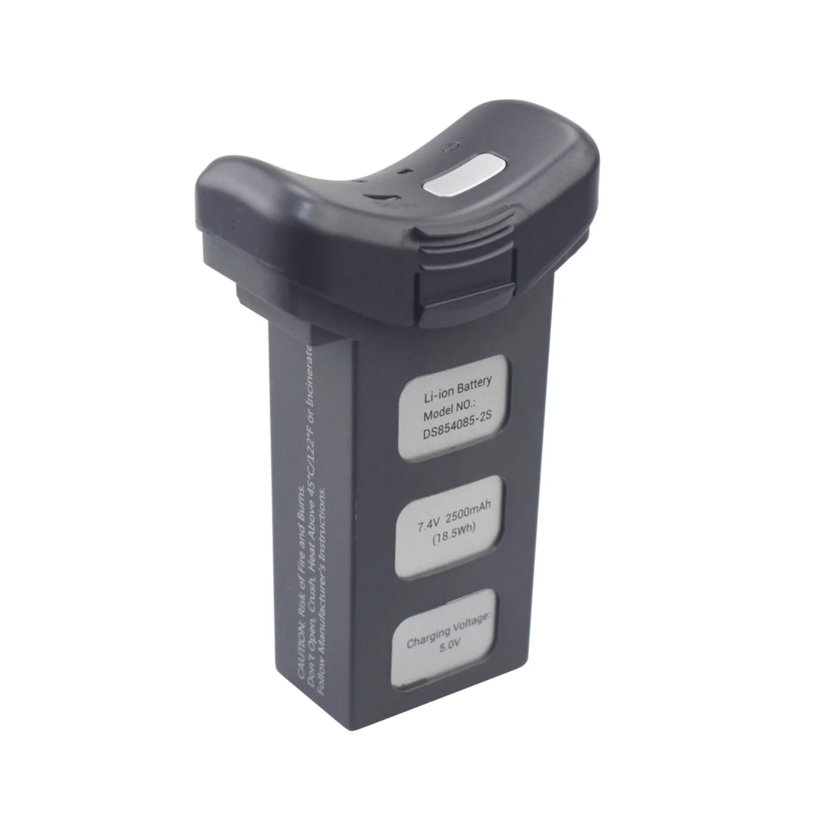 Batterie drone 7.6V 2600mAh insérée dans un DJI Mini 3 Pro, prête à voler, avec chargeur USB à côté.