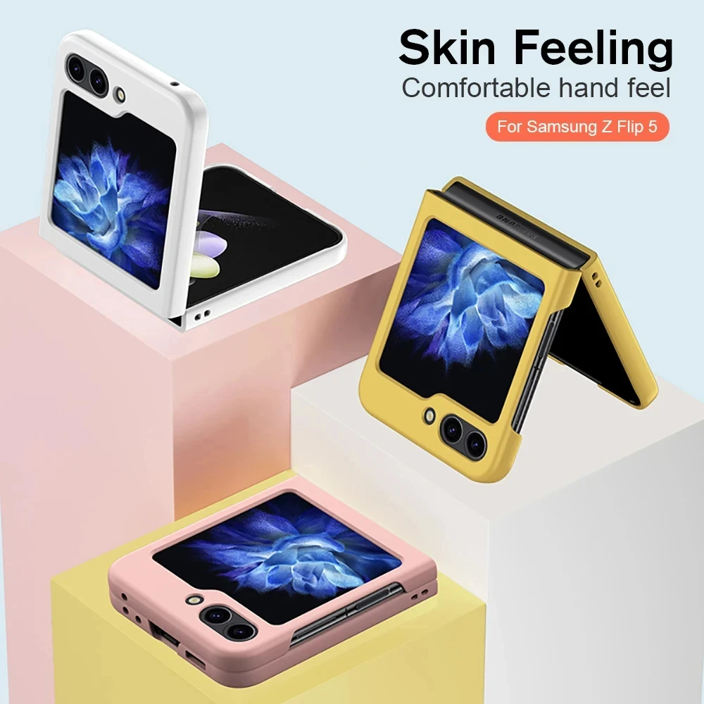 Foldable Screen-Friendly Case with Full Lens Protector - Skin-Friendly Back Cover