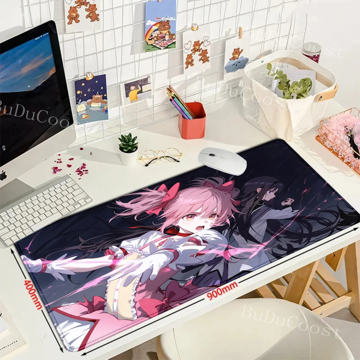 Puella Magi Madoka Magica Bürozubehör Gaming-Mauspad Matte Mauspad Anime Pc Gamer Computertisch Schreibtischmatten Mauspads – Detail 3